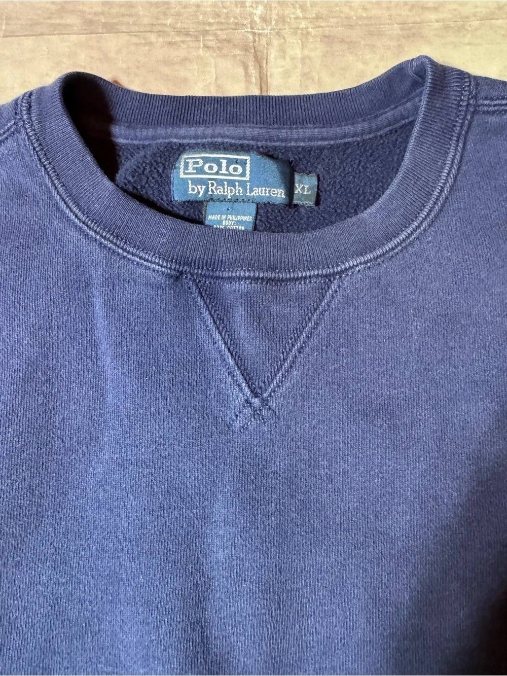 Polo Ralph Lauren Double Knit Heavyweight  Sweatshirt Men’s Size XL Navy Blue RL